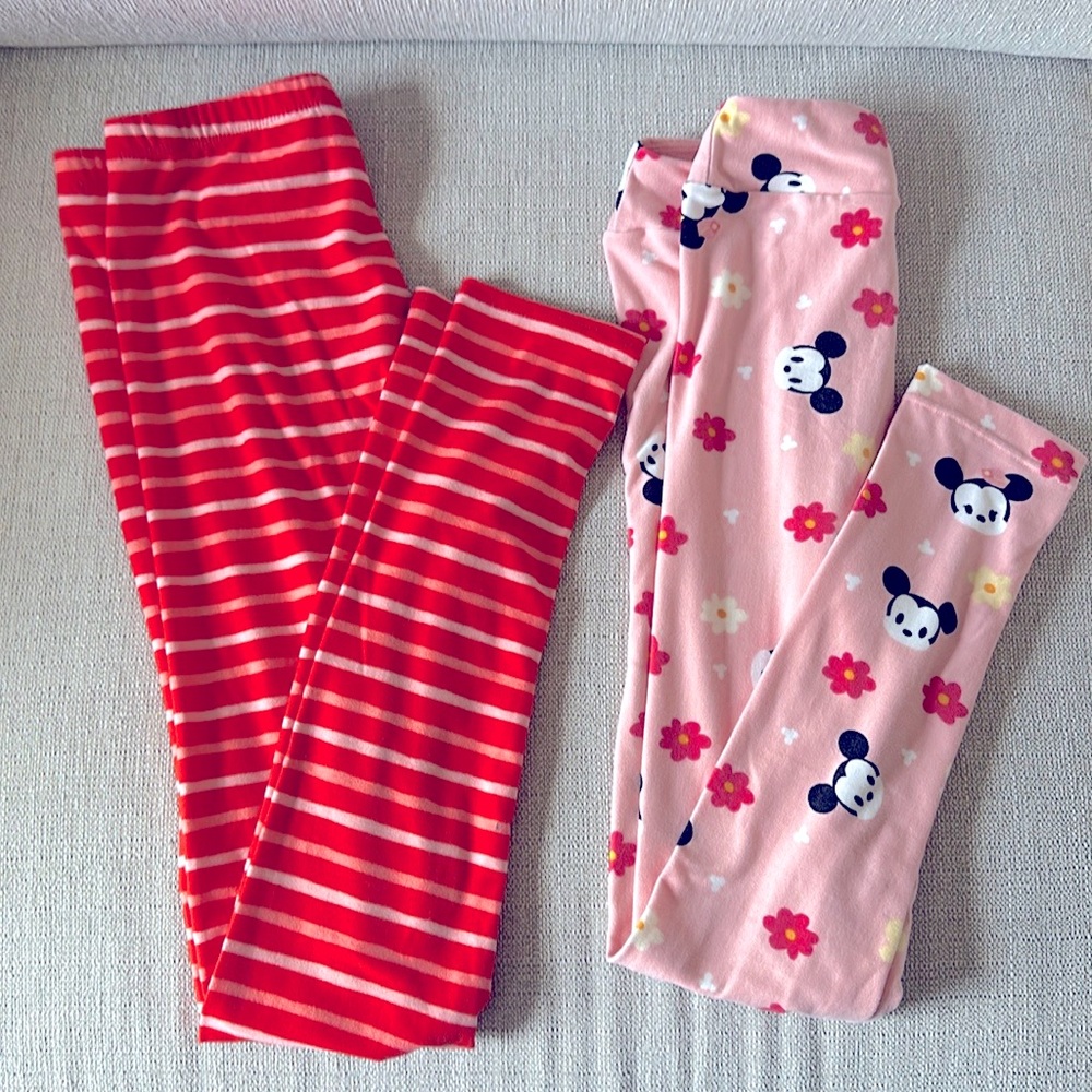 Dot Dot Smile Girl’s Soft Leggings Bundle, Size 11/L
